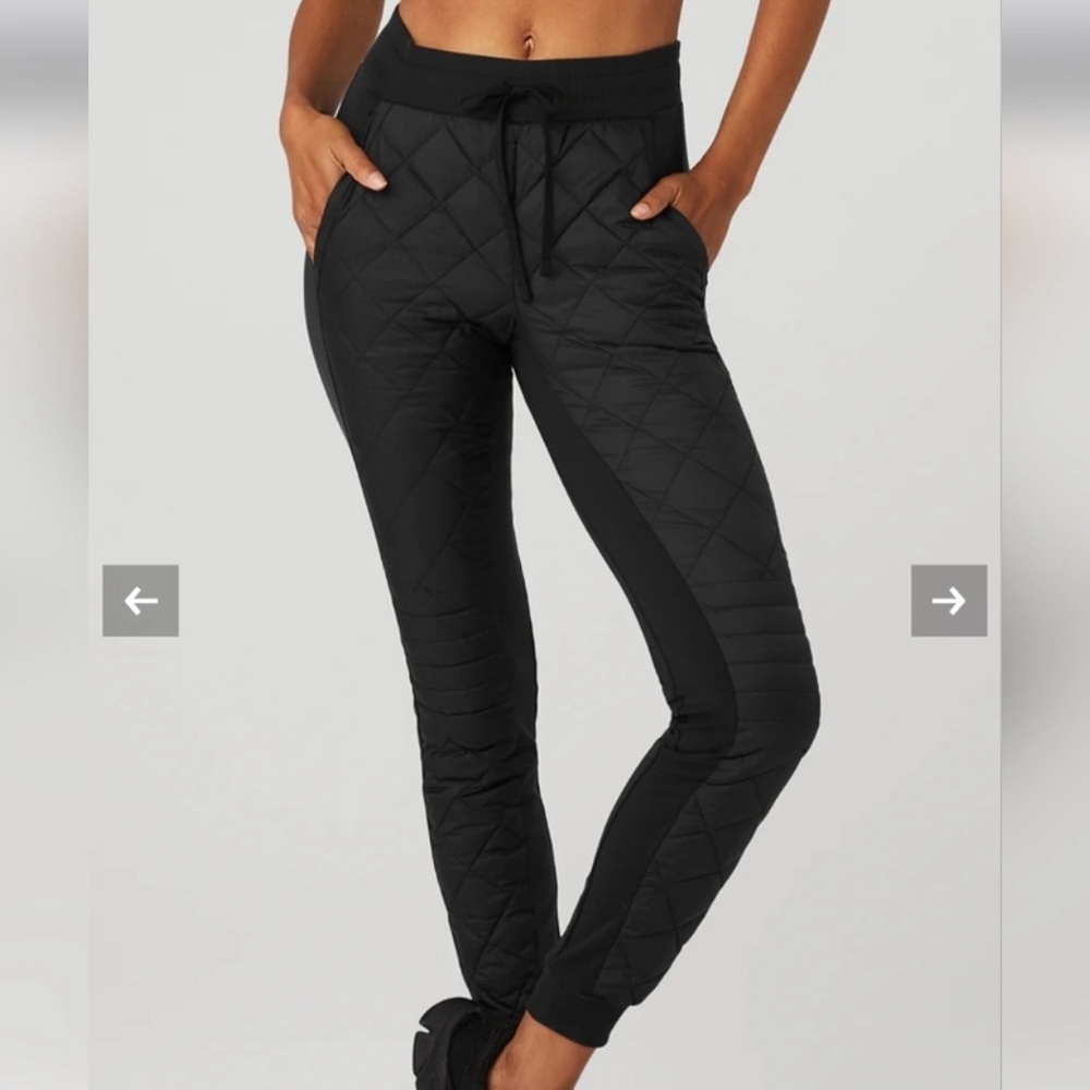 ALO Yoga Airbrush Winter Warm High-Waist Moto Puffer Pant Size XS